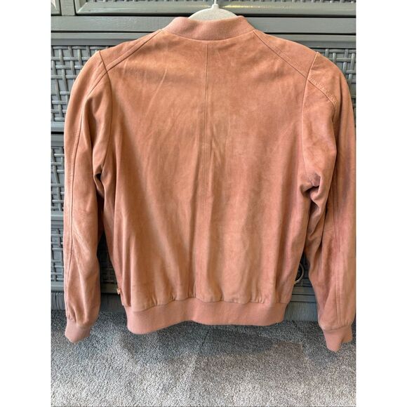 MOLO Haliva suede leather bomber jacket, Sz 152/ US 12, $310 G20 - Picture 9 of 9